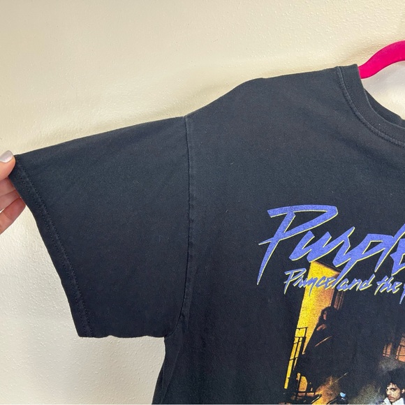 Prince Purple Rain Graphic T-Shirt - Black Unisex L Band Tee Music Pop Festival - Picture 4 of 8